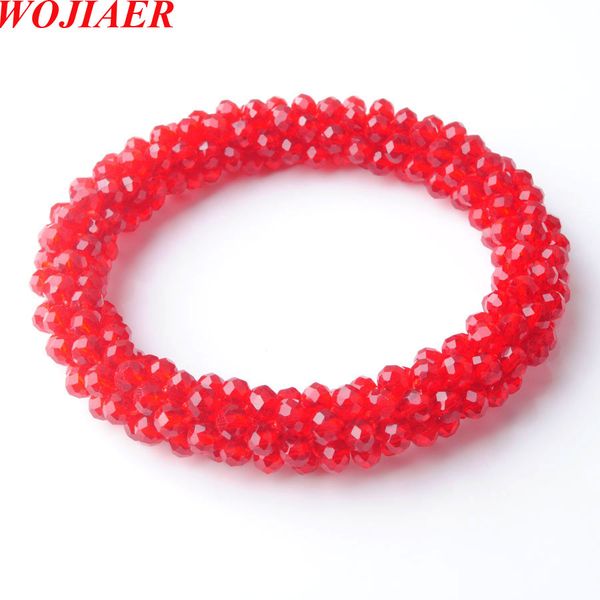 wojiaer fashion black pink white crystal woven strands bracelets faceted 3x4mm beads men women wedding jewelry bc011
wojiaer fashion black pink white crystal woven strands bracelets faceted 3x4mm beads men women wedding jewelry bc011