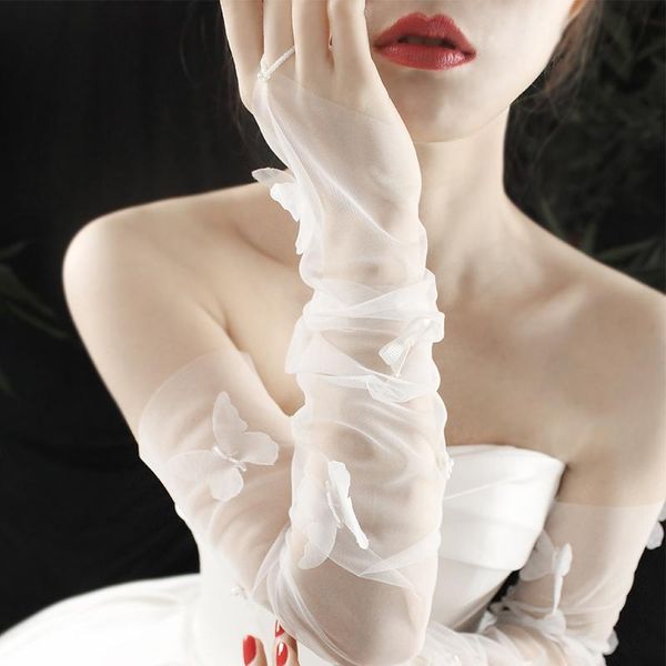 bridal gloves fingerless women's tulle sheer white butterfly bride wedding long gants mariage lace party dress glove
bridal gloves fingerless women's tulle sheer white butterfly bride wedding long gants mariage lace party dress glove