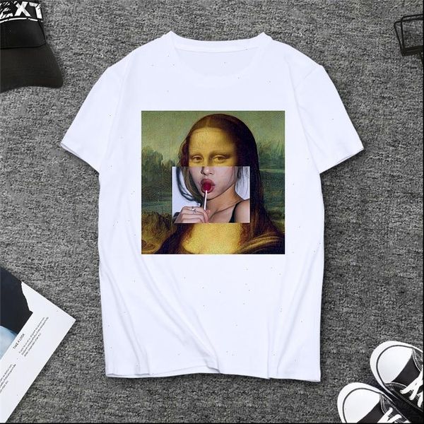 harajuku aesthetic womens t shirt women mona lisa spoof personality oil painting female vintage 90s summer clothes, White
harajuku aesthetic womens t shirt women mona lisa spoof personality oil painting female vintage 90s summer clothes, White