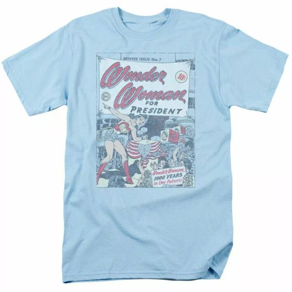 wonder woman ww for president t shirt mens licensed dc comics tee light blue, White;black
wonder woman ww for president t shirt mens licensed dc comics tee light blue, White;black