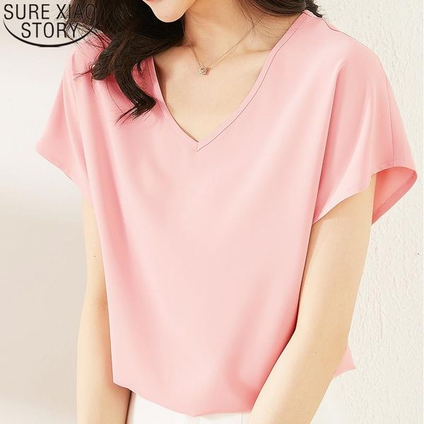 women's blouses & shirts casual solid v-neck satin women short sleeve loose 2021 summer fashion chiffon blusas mujer shirt clothes 9611, White
women's blouses & shirts casual solid v-neck satin women short sleeve loose 2021 summer fashion chiffon blusas mujer shirt clothes 9611, White