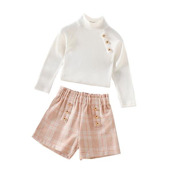 clothing sets 1-6y toddler kids baby girl long sleeve knitting t-shirt plaid shorts pant bottom 2pcs princess girls autumn set, White
clothing sets 1-6y toddler kids baby girl long sleeve knitting t-shirt plaid shorts pant bottom 2pcs princess girls autumn set, White