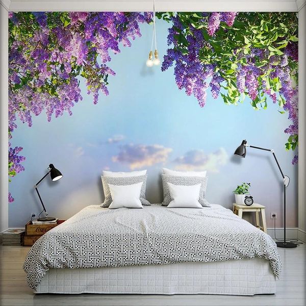custom 3d room landscape self adhesive wallpaper beautiful flowers violet mural bedroom wall painting home decor waterproof wallpapers
custom 3d room landscape self adhesive wallpaper beautiful flowers violet mural bedroom wall painting home decor waterproof wallpapers
