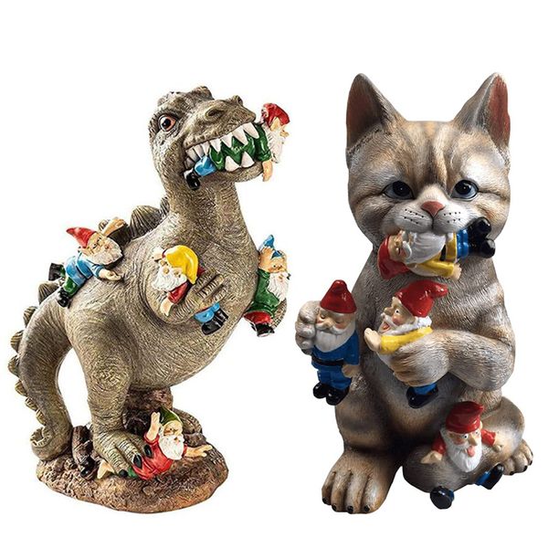 mischievous cat garden gnome statue figurine dinosaur eating gnomes garden art outdoor statue for patio lawn yard art decoration
mischievous cat garden gnome statue figurine dinosaur eating gnomes garden art outdoor statue for patio lawn yard art decoration