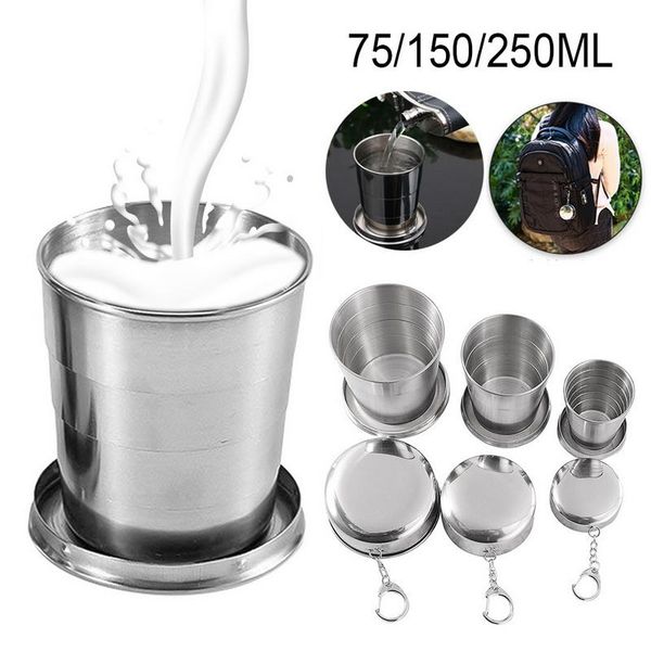 water bottle stainless steel folding cup with keychain camping cups traveling outdoor collapsible lid portable drinkware
water bottle stainless steel folding cup with keychain camping cups traveling outdoor collapsible lid portable drinkware