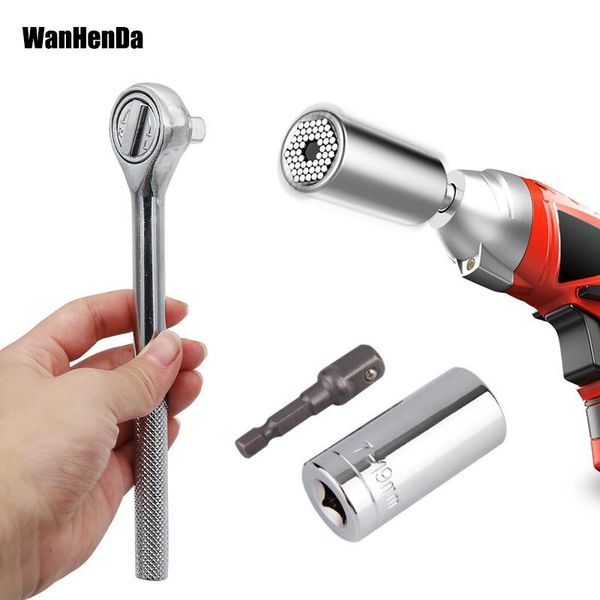

hand tools universal torque wrench head set socket sleeve 7-19mm power drill ratchet bushing spanner key multi