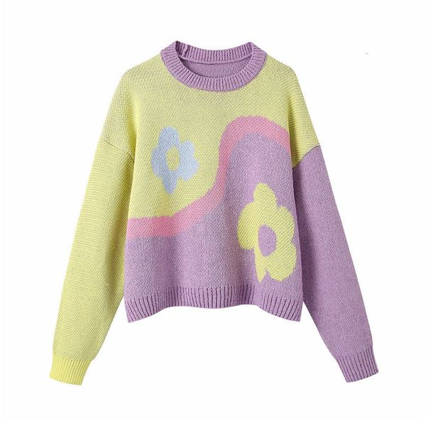 women's sweaters knitted sweater, female fashion contrast, flower, spring, za, round collar, long sleeve, casual sweater 9nkm, White;black
women's sweaters knitted sweater, female fashion contrast, flower, spring, za, round collar, long sleeve, casual sweater 9nkm, White;black