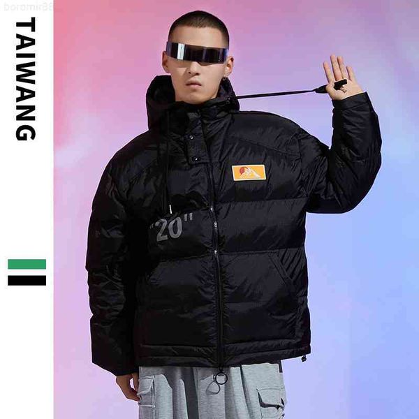 men's and women's same cotton padded clothes 2021 winter coat tide brand loose large men, Black;white
men's and women's same cotton padded clothes 2021 winter coat tide brand loose large men, Black;white