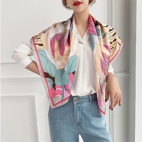 scarves floral printed elegant women bandana 90x90cm square imitated silk scarf hair accessories fashion shawl, Blue;gray
scarves floral printed elegant women bandana 90x90cm square imitated silk scarf hair accessories fashion shawl, Blue;gray