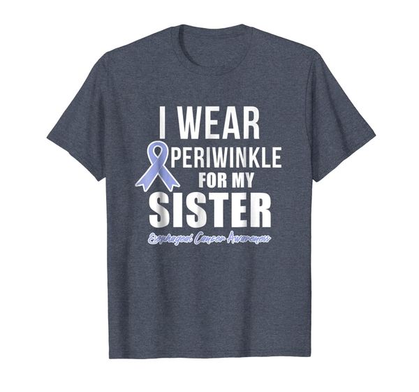 esophageal cancer awareness shirts periwinkle for my sister, White;black
esophageal cancer awareness shirts periwinkle for my sister, White;black