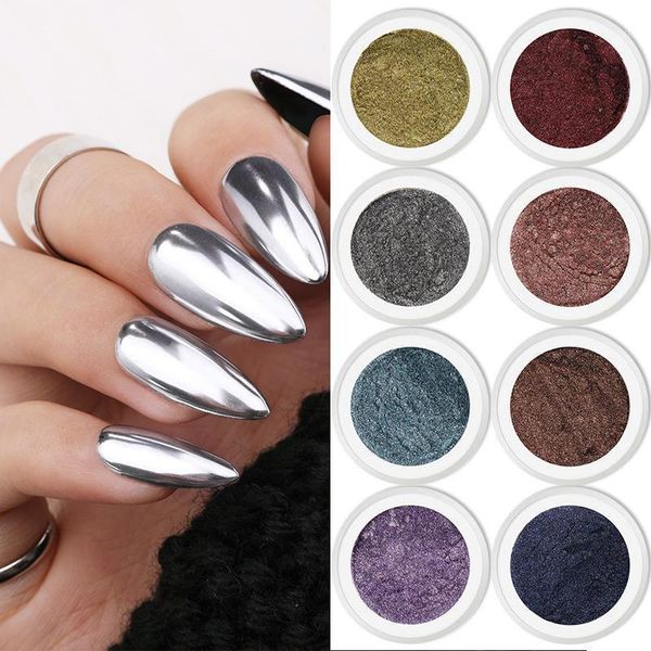 box mirror nail powder glitter dust metallic colorful metal effect art uv gel polish chrome pigment powder1, Silver;gold
box mirror nail powder glitter dust metallic colorful metal effect art uv gel polish chrome pigment powder1, Silver;gold