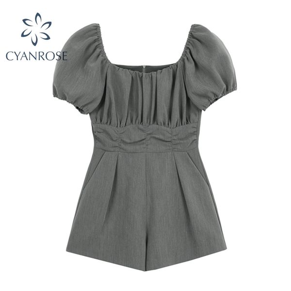 gray shorts jumpsuits women square collar retro korean high waist slim wrinkled stylish jumpsuit office ladies tide clothes 210430, Black;white
gray shorts jumpsuits women square collar retro korean high waist slim wrinkled stylish jumpsuit office ladies tide clothes 210430, Black;white