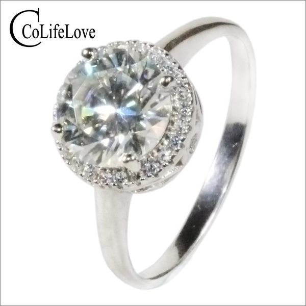 cluster rings colife jewelry classic engagement ring for woman 1ct 2ct real moissanite silver 925, Golden;silver 
cluster rings colife jewelry classic engagement ring for woman 1ct 2ct real moissanite silver 925, Golden;silver