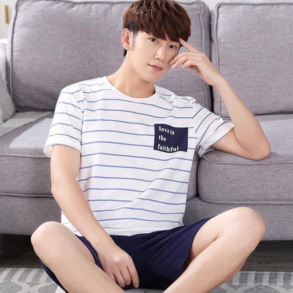 men's sleepwear summer brand men homewear casual stirped pajama sets male o-neck cotton suit, Black;brown
men's sleepwear summer brand men homewear casual stirped pajama sets male o-neck cotton suit, Black;brown