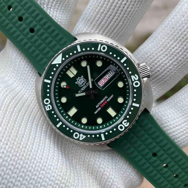 steeldive sd1972 diver wristwatch flat sapphire dual calendar 200m waterproof japan nh36 automatic mechanical men's luxury watch, Slivery;brown
steeldive sd1972 diver wristwatch flat sapphire dual calendar 200m waterproof japan nh36 automatic mechanical men's luxury watch, Slivery;brown