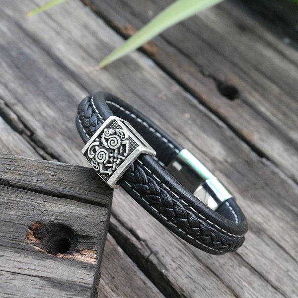charm bracelets 10pcs viking cowhide bracelet men black braided leather cuff genuine bangles norse odin's horse jewelry, Golden;silver
charm bracelets 10pcs viking cowhide bracelet men black braided leather cuff genuine bangles norse odin's horse jewelry, Golden;silver