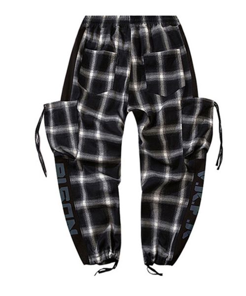 men's pants coolalpaca three-dimensional drawstring plaid pants for men and women, Black
men's pants coolalpaca three-dimensional drawstring plaid pants for men and women, Black