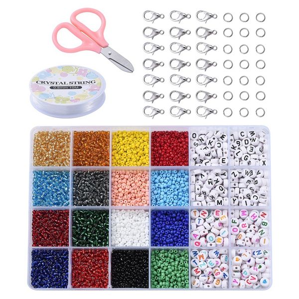 jewelry making set tools with glass acrylic loose beads wire and scissors lobster clasp link component diy tool, Crystal
jewelry making set tools with glass acrylic loose beads wire and scissors lobster clasp link component diy tool, Crystal