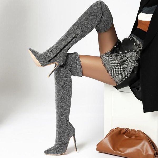 boots women's knee autumn and winter 2021 pointed high heels tube elastic thin thick versatile, Black
boots women's knee autumn and winter 2021 pointed high heels tube elastic thin thick versatile, Black