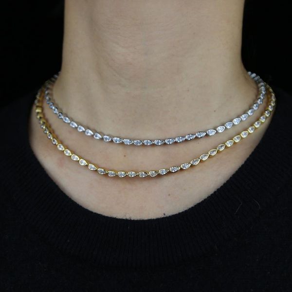pendant necklaces arrived women hip hop choker necklace with tear drop shape cz paved tennis jewelry for lady wedding party gift, Silver
pendant necklaces arrived women hip hop choker necklace with tear drop shape cz paved tennis jewelry for lady wedding party gift, Silver