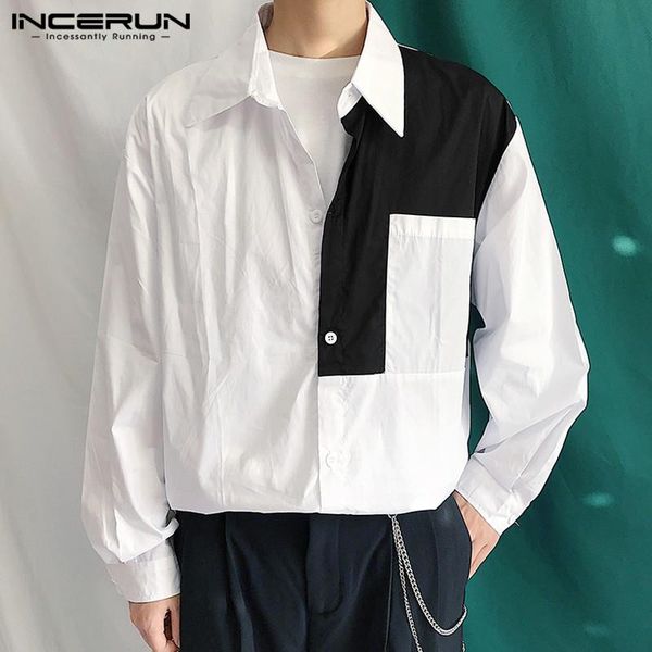 fashion men patchwork shirt lapel long sleeve button casual brand chemise korean style streetwear chic s-5xl men's shirts, White;black
fashion men patchwork shirt lapel long sleeve button casual brand chemise korean style streetwear chic s-5xl men's shirts, White;black