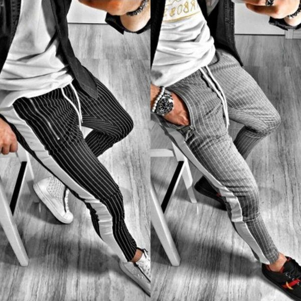 strip men casual pants mens gym trousers striped tracksuit bottoms skinny joggers sweat track streetwear 2021 men's, Black
strip men casual pants mens gym trousers striped tracksuit bottoms skinny joggers sweat track streetwear 2021 men's, Black