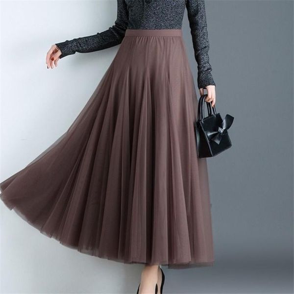 skirts womens black gray white tulle skirt female elastic high waist long pleated elegant ladies summer clothes tutu
skirts womens black gray white tulle skirt female elastic high waist long pleated elegant ladies summer clothes tutu