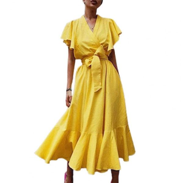casual dresses maxi dress summer women ruffle short sleeve high waist large hem v-neck lacing sundress streetwear femme xxxl, Black;gray
casual dresses maxi dress summer women ruffle short sleeve high waist large hem v-neck lacing sundress streetwear femme xxxl, Black;gray