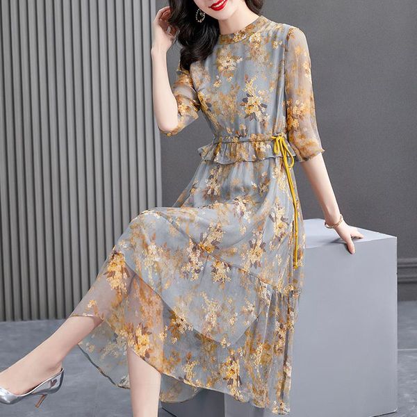 fashion female high waist dress 100% genuine silk women's summer slim elegant long boho robe zjt2584 casual dresses, Black;gray
fashion female high waist dress 100% genuine silk women's summer slim elegant long boho robe zjt2584 casual dresses, Black;gray