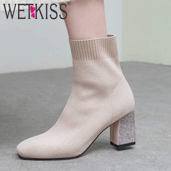 wetkiss knitting stretch boots women ankle sock boot female square toe high heels rivet shoes ladies studded shoes autumn 210630, Black
wetkiss knitting stretch boots women ankle sock boot female square toe high heels rivet shoes ladies studded shoes autumn 210630, Black