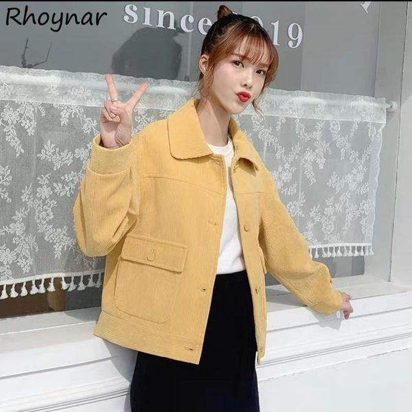 women's jackets basic jacket women autumn corduroy ladies outwear pockets loose korean style fashion leisure all-match drop sleeve aest, Black;brown
women's jackets basic jacket women autumn corduroy ladies outwear pockets loose korean style fashion leisure all-match drop sleeve aest, Black;brown