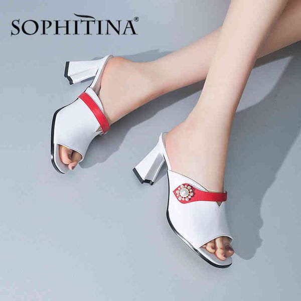 sophitina high heels sandals women comfortable pearl decoration square heel temperament covenience shoes fashion slippers so471 210513, Black
sophitina high heels sandals women comfortable pearl decoration square heel temperament covenience shoes fashion slippers so471 210513, Black