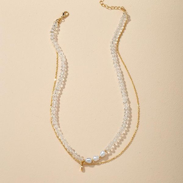 ins gold chain handmade transparent beads choker necklaces trendy fashion korean neck women party jewelry pendant, Silver
ins gold chain handmade transparent beads choker necklaces trendy fashion korean neck women party jewelry pendant, Silver
