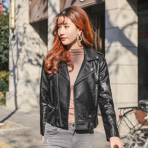 women's leather & faux women motorcycle jacket motorbike riding windproof full body protective gear armor autumn winter moto clothing, Black 
women's leather & faux women motorcycle jacket motorbike riding windproof full body protective gear armor autumn winter moto clothing, Black