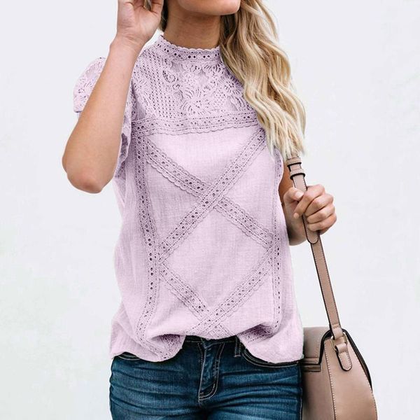 women's blouses & shirts 40# elegant embroidery summer 2021 short sleeve o-neck pullover blouse casual office lady blusa, White
women's blouses & shirts 40# elegant embroidery summer 2021 short sleeve o-neck pullover blouse casual office lady blusa, White