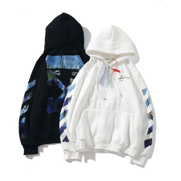 new off winter autumn and white arrstyle graffiti oil painting long sleeve coat style men's women's hooded plush sweater trend, Black
new off winter autumn and white arrstyle graffiti oil painting long sleeve coat style men's women's hooded plush sweater trend, Black