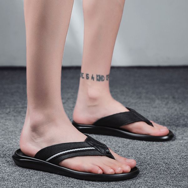 slipper men's beach sandals casual personality flip flop rubber trend non slip soft bottom slippers, Black
slipper men's beach sandals casual personality flip flop rubber trend non slip soft bottom slippers, Black