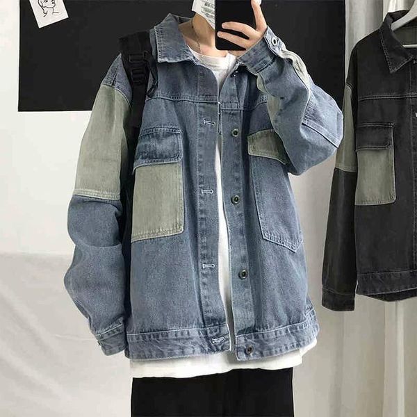 men's jackets 2021 men blue denim jacket korean style black all-match loose tooling casual bomber plus size, Black;brown
men's jackets 2021 men blue denim jacket korean style black all-match loose tooling casual bomber plus size, Black;brown