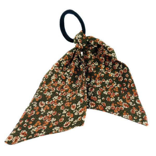 hair clips women's floral scarf elastics buckle