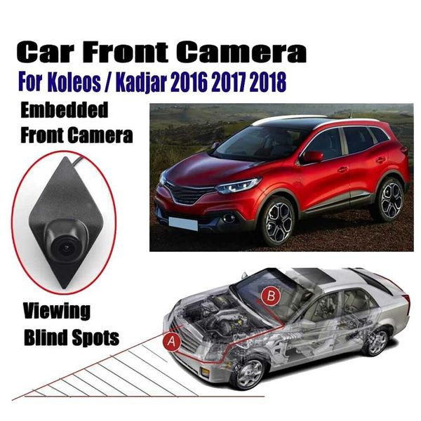 car rear view cameras& parking sensors front grille camera dead zone blind spots waterproof for koleos kadjar 
car rear view cameras& parking sensors front grille camera dead zone blind spots waterproof for koleos kadjar