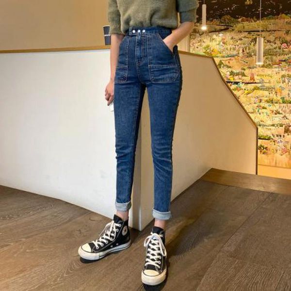 genayooa streetwear high waist casual skinny woman slim elastic women jeans autumn demin pants 210417, Blue
genayooa streetwear high waist casual skinny woman slim elastic women jeans autumn demin pants 210417, Blue