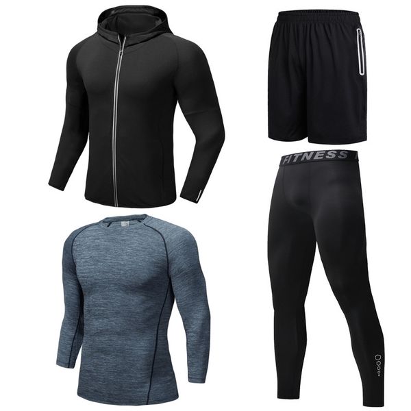 fitness men's 345 piece quick dry running basketball training suit gym sports tights, Gray
fitness men's 345 piece quick dry running basketball training suit gym sports tights, Gray