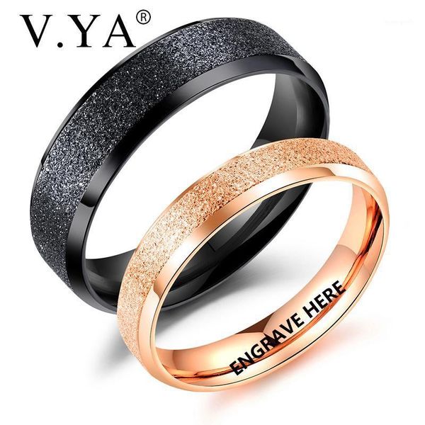 cluster rings v.ya style scrub simple for couple stainless steel black/rose gold engraved lover wedding men/women1, Golden;silver
cluster rings v.ya style scrub simple for couple stainless steel black/rose gold engraved lover wedding men/women1, Golden;silver