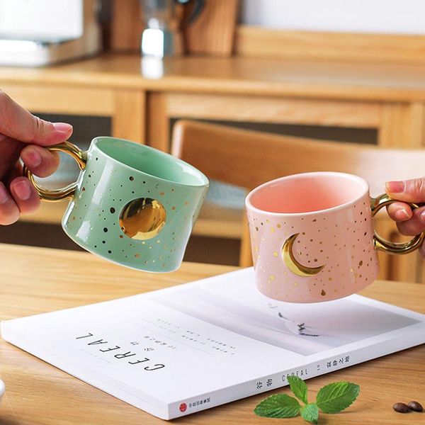 mugs 1pcs 300ml/450ml moon sun ceramic mug gold handgrip coffee milk cup creative 4 colors home office tea water couple gifts
mugs 1pcs 300ml/450ml moon sun ceramic mug gold handgrip coffee milk cup creative 4 colors home office tea water couple gifts