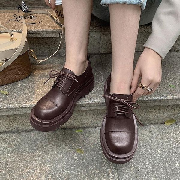 sgesvier plus size 34-43 genuine leather shoes lace up retro spring summer fashion platform white brown casual pumps dress, Black
sgesvier plus size 34-43 genuine leather shoes lace up retro spring summer fashion platform white brown casual pumps dress, Black