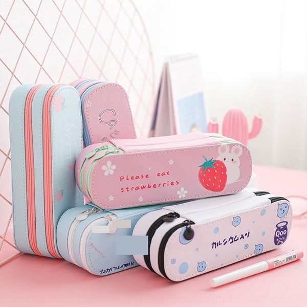 fVlr pu double stationery stationery boxlayer korean version large capacity bags simple pencil case cartoon pencil case for men and women
fVlr pu double stationery stationery boxlayer korean version large capacity bags simple pencil case cartoon pencil case for men and women