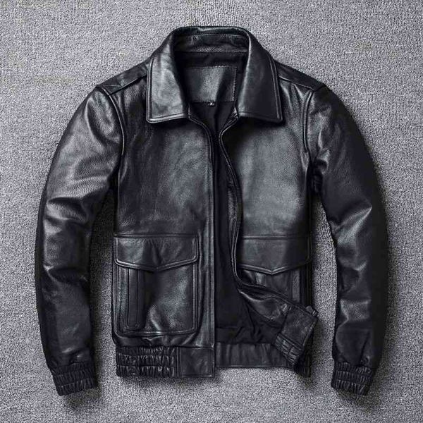 2021 New Plus Size 8XL et,Men Classic A2 Cowhide Coat Genuine Leather et Quality, Black
2021 New Plus Size 8XL et,Men Classic A2 Cowhide Coat Genuine Leather et Quality, Black