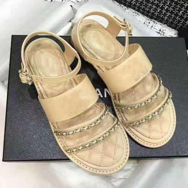 spring/summer metal chain handmade women sandals designer shoes genuine leather flat female, Black
spring/summer metal chain handmade women sandals designer shoes genuine leather flat female, Black