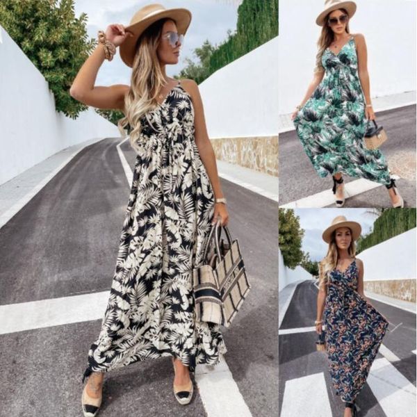 women's swimwear 2021 summer fashion holiday style sleeveless sling printed bohemian dress, White;black
women's swimwear 2021 summer fashion holiday style sleeveless sling printed bohemian dress, White;black