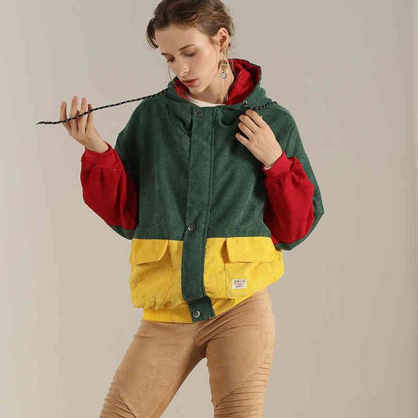 wonder color block long sleeve corduroy jacket patchwork spring autumn plus size lady button female coat 210510, Black;brown
wonder color block long sleeve corduroy jacket patchwork spring autumn plus size lady button female coat 210510, Black;brown